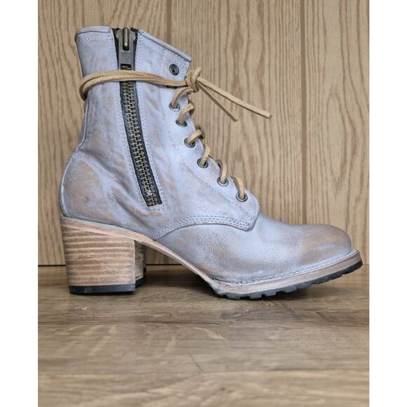 Freebird Cavalier Boots Antique Grey Size 9 Brand New Stacked Heel Leather... - Picture 10 of 16
